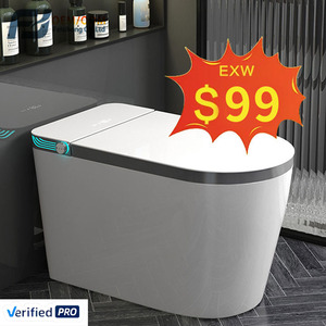 <span class=keywords><strong>WC</strong></span> intelligent moderne avec chasse automatique, bidet, siège chauffant, capteur de pied, affichage numérique, siphon en S, cuvette de 305 mm et 400 mm - Product Image 1