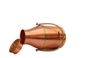 Dispensador de Agua de Cobre Puro con Acabado Espejo de Primera Calidad – Diseño Cónico Elegante con Detalles en Latón Antiguo - Product Image 4