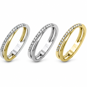 Anello bicolore da donna con design geometrico semplice, adatto per l'uso quotidiano. - Product Image 1