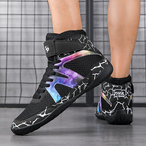 Zapatillas de Lucha Libre Personalizadas de PU con Malla, Diseño Profesional, para Entrenamiento de Fisicoculturismo, Gimnasio, Boxeo, para Hombre, Verano - Product Image 3