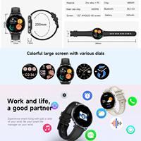 Montre connectée sportive ronde ultra-fine CE FCC HT39 pour couples, prise en charge des appels Bluetooth, écran AMOLED 466*466, surveillance de la santé féminine