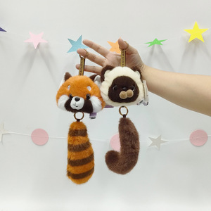 Portachiavi Peluche Panda con Testa Oscillante, Giocattolo Rilassante con Imbottitura in Poliestere e Cotone PP <span class=keywords><strong>per</strong></span> <span class=keywords><strong>Bambini</strong></span> 8-13 Anni - Product Image 1