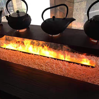 Cheminée décorative moderne en acier pour salon, 3000 mm, flamme néon, flamme artificielle, vapeur d'eau avec télécommande