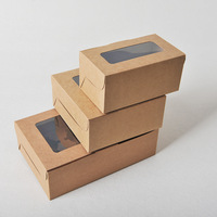 Boîte à gâteau pliable portable personnalisée en carton blanc/kraft, écologique, biodégradable et recyclable, avec fenêtre et gaufrage – Meilleures ventes
