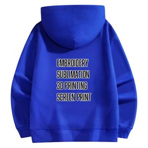 Sweat à capuche personnalisé avec logo, impression sérigraphique et sublimation, pour homme et femme, sans cordon, haute qualité, 480 GSM, poids lourd - Product Image 4