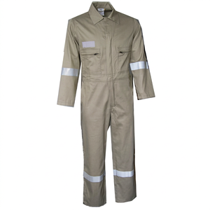 ชุดคลุมทำงานป้องกันไฟไหม้ Nomex IIIA สำหรับผู้ใหญ่ชาย ยี่ห้อ OEM RBI พร้อมแถบสะท้อนแสง ป้องกันอันตราย มีสีและโลโก้ตามสั่ง ใช้ได้ทุกฤดู - Product Image 1