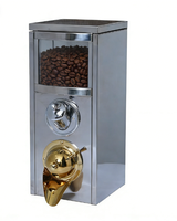 Contenitori Ecobox Rettangolari per Chicchi di Caffè, Dispenser in Metallo Dorato per Noci e Alimenti, Dispenser in Acciaio Inox per Caffè in Grani per Negozi