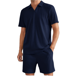 Ensembles Polo en Coton de Haute Qualité pour Hommes – Tenue Décontractée Respirante pour l'Été – Polo et Short Personnalisables avec Logo - Product Image 1