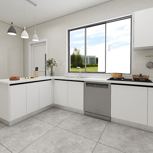 Baineng Hot Bán phong cách hiện đại cao Glossy thép không gỉ tủ bếp Set tùy chỉnh tủ bếp - Product Image 1