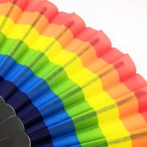 Abanicos de Mano de Plástico Promocionales de 23 y 33 cm, Abanicos Chinos de Arcoíris, Abanicos Plegables Personalizados para Bodas - Product Image 5