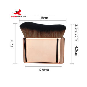 Pinceau plat pour fond de teint, manche électroplaqué, pour maquillage, livraison directe, achat groupé - Product Image 4