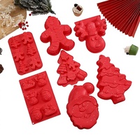 Moule à bonbons personnalisable en silicone en forme d'hommes en pain d'épices pour arbre de Noël, non toxique, écologique, compatible four/lave-vaisselle, outils de pâtisserie