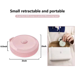 Cinta Métrica Retráctil Portátil de Cuero PU con Logotipo Personalizado al por Mayor, 150 cm, 60 Pulgadas, para Medir Cuerpo, Costura y Manualidades - Product Image 4