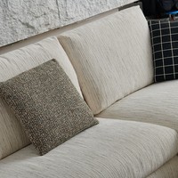 Sofá Cama Extensible Tapizado en Terciopelo Crema Claro, Moderno y Lujoso, para Apartamentos Pequeños, Salas de Estar y Villas