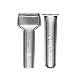 Rasoir électrique et tondeuse à cheveux 2 en 1 Kemei KM-2265 avec écran numérique, modèle argenté rechargeable - Product Image 1