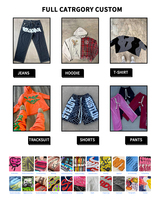 Shorts en jean pour hommes, style streetwear d'été, personnalisés, effet vintage, imprimés sur toute la surface, avec strass, jorts