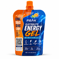 Pochette personnalisée avec bec verseur pour gel énergétique électrolytique, un code par sachet, avec code QR, emballage de nutrition sportive