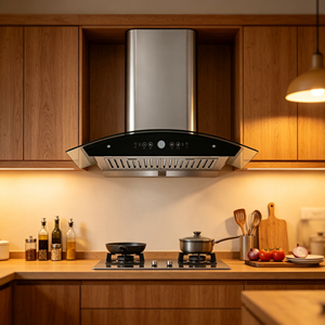 <span class=keywords><strong>Hotte</strong></span> murale en acier inoxydable économique avec moteur électrique 200W et échappement ventilé pour usage domestique/hôtelier - Product Image 2