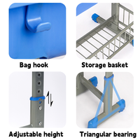Meubles scolaires, bureau et chaise pour élèves, double siège avec panier de rangement, hauteur réglable, durable pour l'école primaire