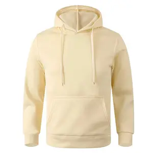 Übergroßer Herren-Hoodie aus 100% reiner Baumwolle Drucken Sie Ihren lässigen, hochwertigen, einfachen, leeren Hoodie