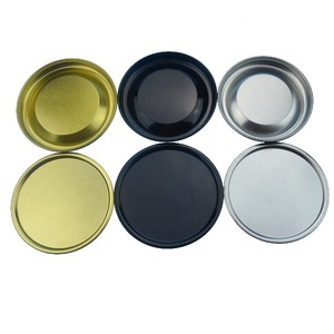 Couvercle en métal étamé durable pour tubes en carton |   <span class=keywords><strong>Capuchon</strong></span> d'extrémité de <span class=keywords><strong>tube</strong></span> <span class=keywords><strong>rond</strong></span> de qualité supérieure pour l'emballage alimentaire - Product Image 1