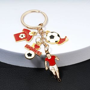 Uionen Fashion <b>Backpack</b> Accessory with Oil Droplets <b>Mini</b> Football Keychain Sports Enthusiast Accessory - Product Image 1