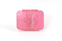Boîte à lunch mignonne et scintillante à 4 compartiments, 100 % sans BPA, étanche, avec couvercle en plastique pour enfants