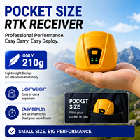 Mini Receptor GPS GNSS RTK con Precisión Centimétrica, 4G LTE CORS, Dispositivo de Topografía Multiconstelación