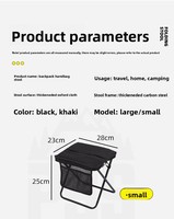 Sac à dos bandoulière d'extérieur, petit tabouret de rangement, chaise pliante portable pour camping et file d'attente à la gare, trousse à crayons, sac à main