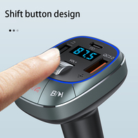 2025 pengisi daya mobil pintar 3-in-1, pengisi daya 2 Port USB 3,1 A stasiun pengisian 15W adaptor pengisian cepat telepon BT pengisi daya mobil nirkabel