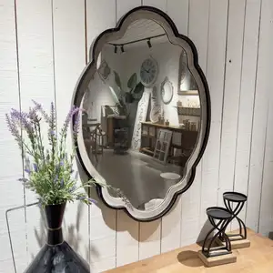 Custom Modern Home Decor Mirror Black Curve Cut Wall Mirror For Decor Cloud Shape Glass Mirror Decoration
