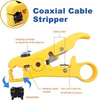 Outil de réparation de dénudeur CATV 75-5 F Kit d'outils de sertissage de câble coaxial pour RG6 RG59 RG11 avec compression F
