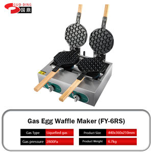 Поставляемая производителем коммерческая машина для приготовления снеков для яиц в гонконгском стиле, электрическая и газовая пузырьковая яичная рулетка, производители вафель - Product Image 2