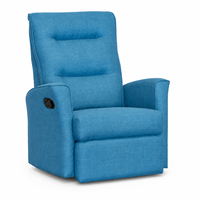 Fauteuil inclinable manuel en tissu avec structure en bois moderne, fauteuil TV confortable pour salon