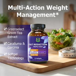 OEM ODM Fat Reduction Softgels With Garcinia Extract Caralluma Fimbriata Extract Weight Management 72 Count Adult Low Carbohydra - Product Image 3