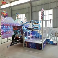 Manège LED décoratif attrayant en forme de mini-voiture volante, avec mouvements de glisse avant-arrière émotionnants, pour centres commerciaux et parcs d'attractions familiaux