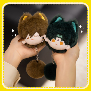 10CM <span class=keywords><strong>Genshin</strong></span> Zhongli Venti Furina <span class=keywords><strong>Tartaglia</strong></span> Kaedehara Kazuha peluche jouet pendentif porte-clés pour sac Anime poupée Figure Kawaii poupée - Product Image 6