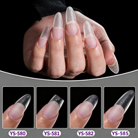 240 faux ongles en ABS pré-marqués mats à presser, formes courtes cercueil et longues ovales, personnalisables pour DIY, emballés en boîte, pour la manucure artistique