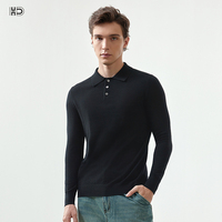 Vente en gros de pull en tricot de laine pour hommes personnalisés, col polo, bouton style décontracté 100% pull en tricot de laine