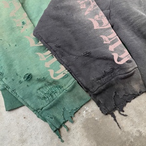 เสื้อฮู้ดซิปทรงครอปคุณภาพสูงสำหรับผู้ชาย ทรงโอเวอร์ไซส์ ทรงบ็อกซี่ ซิปหน้า สตรีทแวร์แบบสั่งทำพิเศษ ผ้าฝ้ายปักลายแบบวอช - Product Image 3