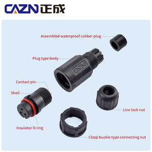 Ip67 E10 Bayonet Plug 2-12pins Straight Plastic Male Female Field Installable <strong>Waterproof</strong> Circular Electrical Connectors - Product Image 3