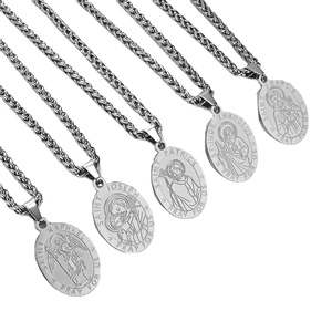 Europe transfrontalière et les États-Unis vente à chaud Dieu Patron saint Archange collier pendentif en acier titane hommes et - Product Image 1