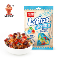 Bonbons en gros Lechao, marque privée, sachet de 118g, bonbons gélifiés halal en forme de diamant, saveurs de fruits variées 3D, type cupcake, à mâcher