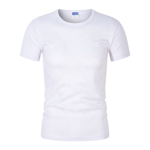 T-Shirt da <span class=keywords><strong>uomo</strong></span> Unisex da <span class=keywords><strong>uomo</strong></span> con stampa personalizzata all'ingrosso in poliestere bianco bianco bianco in bianco - Product Image 1