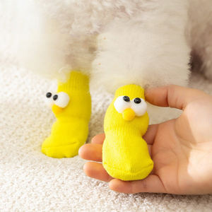 4 Pares de Calcetines Antideslizantes para Perros Pequeños, Calcetines Antideslizantes para Teddy, Chihuahua, Calcetines Lindos para Cachorros, Gatos, Protección para Patas de Mascotas - Product Image 2