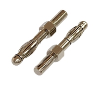 Connecteur de prise de balle banane plaqué or 2.5mm 3.0mm 3.5mm 4.0mm 4.5mm 5.0mm