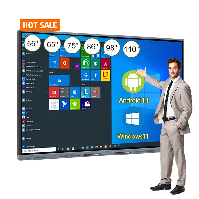 55 65 75 Inch Interactive Panel 86 98 100 Inch 4K Interactive Board for School Teaching