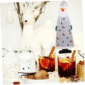 Santa Christmas <strong>Advent</strong> <strong>Calendar</strong> 3D <strong>Felt</strong> Hanging 24 Days Countdown <strong>Calendar</strong> with Gift Pocket Xmas Holiday Wall Door Decoration - Product Image 5