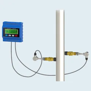 Pengukur aliran ultrasonik Digital, rotometer Stainless Steel Dn15 pengukur aliran ultrasonik portabel