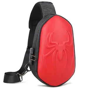 Serrure de mot de passe étanche pour femmes Spider Man sac de messager à bandoulière Port de Charge USB sac à bandoulière multicolore à bandoulière - Product Image 2